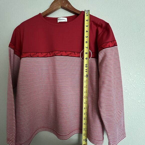 Vintage Yves Saint Laurent Women’s Striped Nautical Style Sweater Jumper  M - Picture 6 of 8